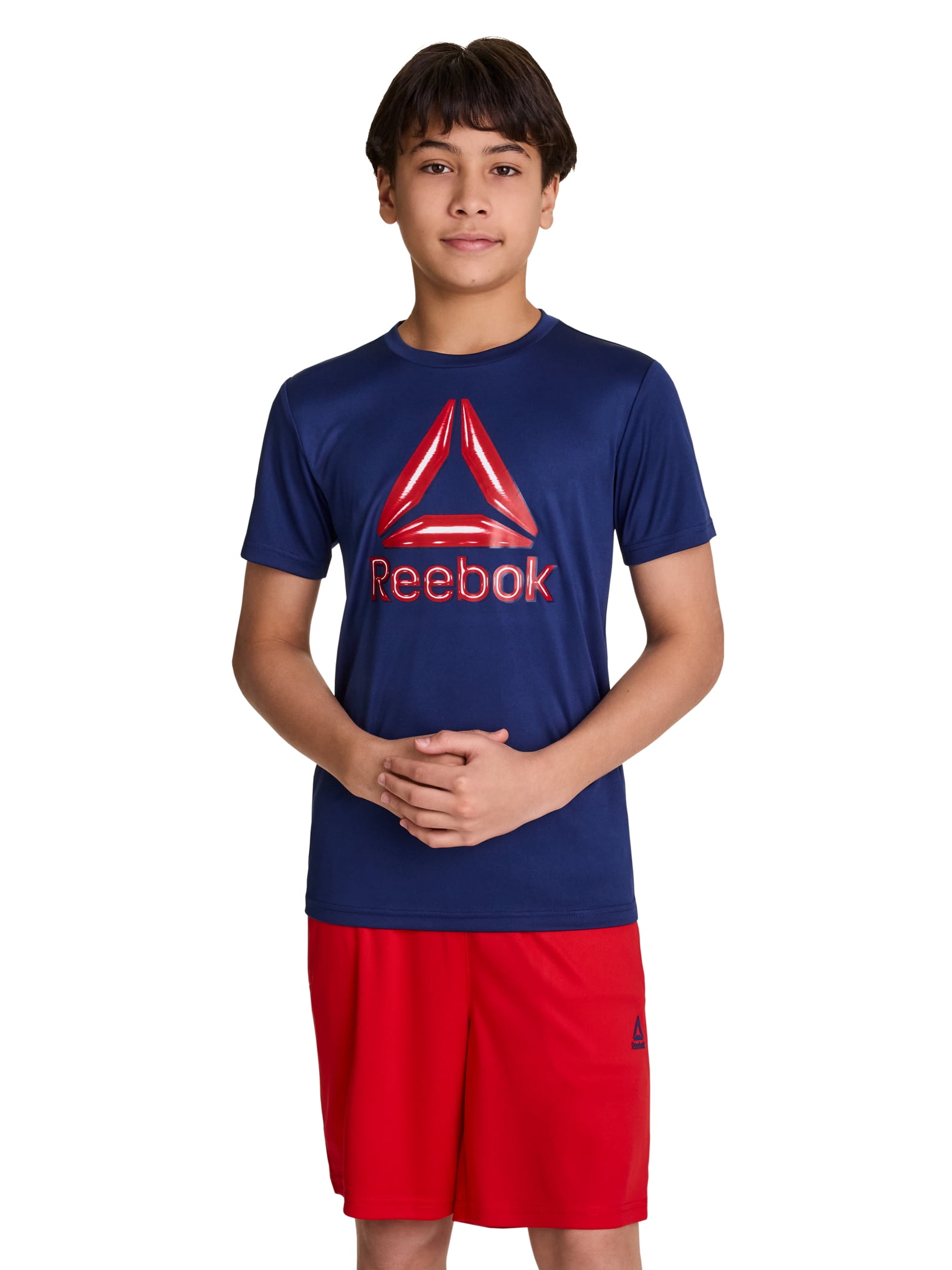 Reebok Boy's Athletic Short Sleeve T-Shirt & Short, 2-Piece Set, Sizes 4-18