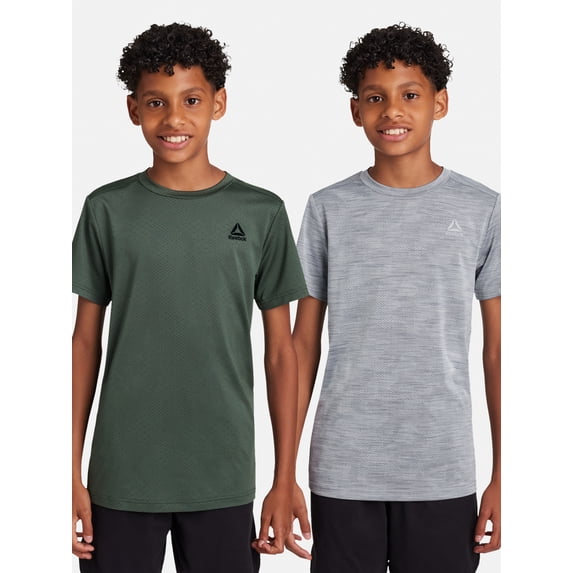 Reebok Boy's Athletic Stride 2-Pack Performance T-Shirt, Sizes 4-18