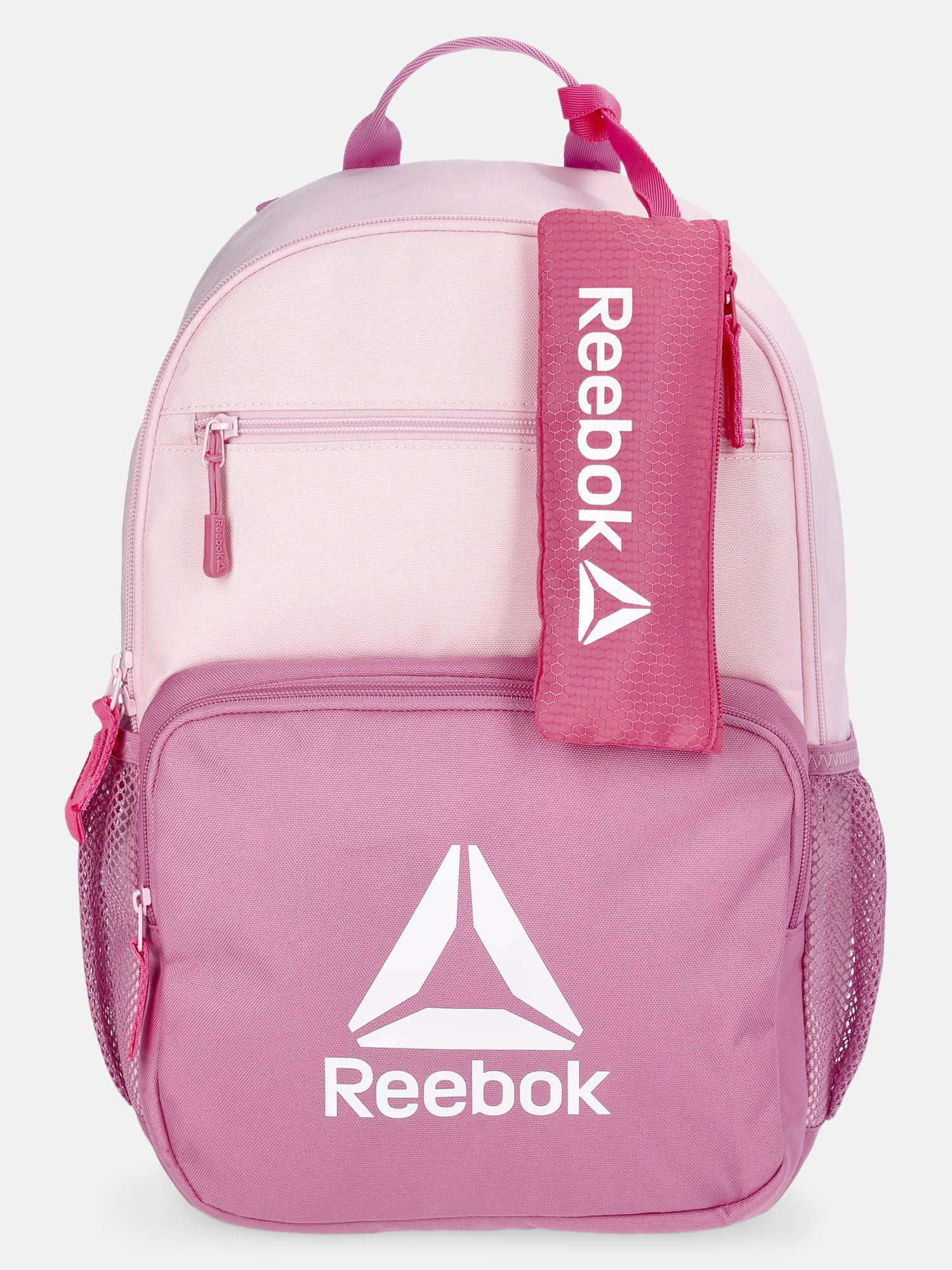 Reebok Kids' Journee 17" Laptop Backpack with Pencil Case, Pink Groovy