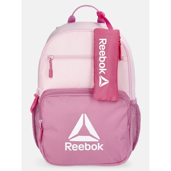 Reebok Kids' Journee 17" Laptop Backpack with Pencil Case, Pink Groovy