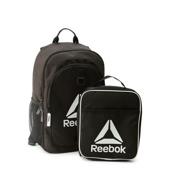 Reebok Boy's Kids Charlie Backpack with Lunchbox, Black