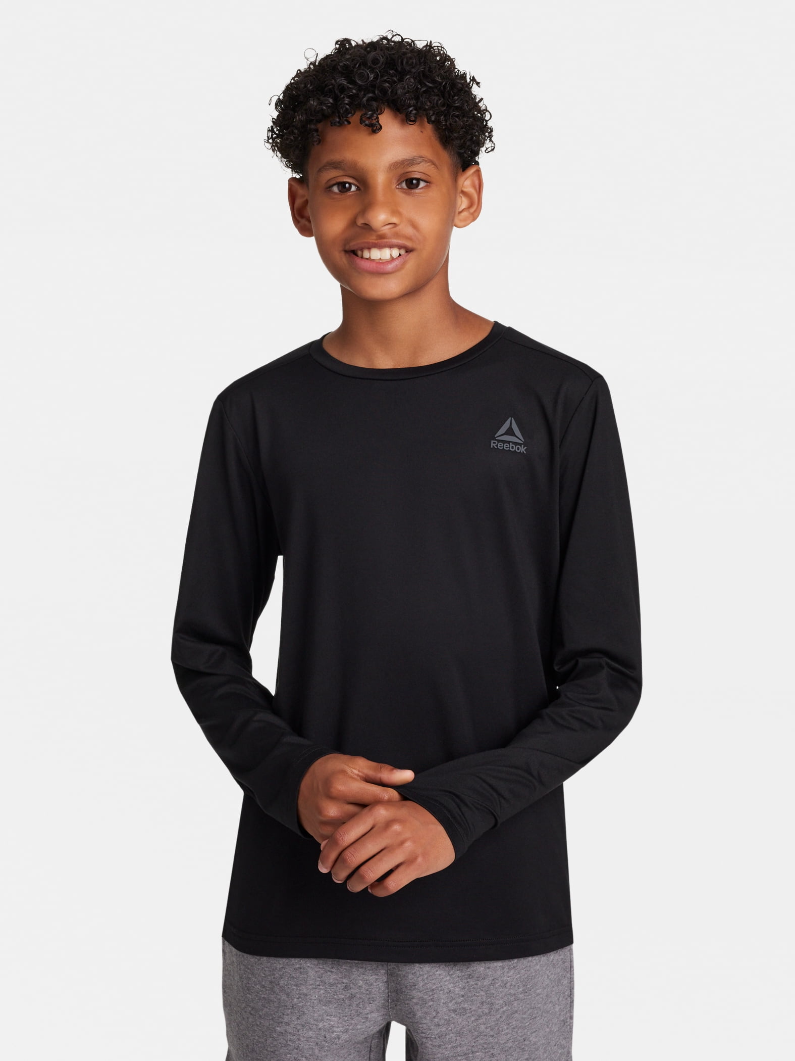 Reebok Boy's Legacy Performance Long Sleeve Core T-Shirt, Sizes 4-18