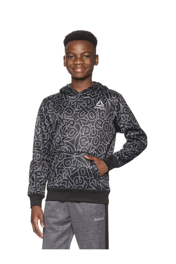Boy's Pullover All Over Logo Active Hoodie, Sizes 4-18
