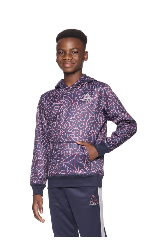 Boy's Pullover All Over Logo Active Hoodie, Sizes 4-18
