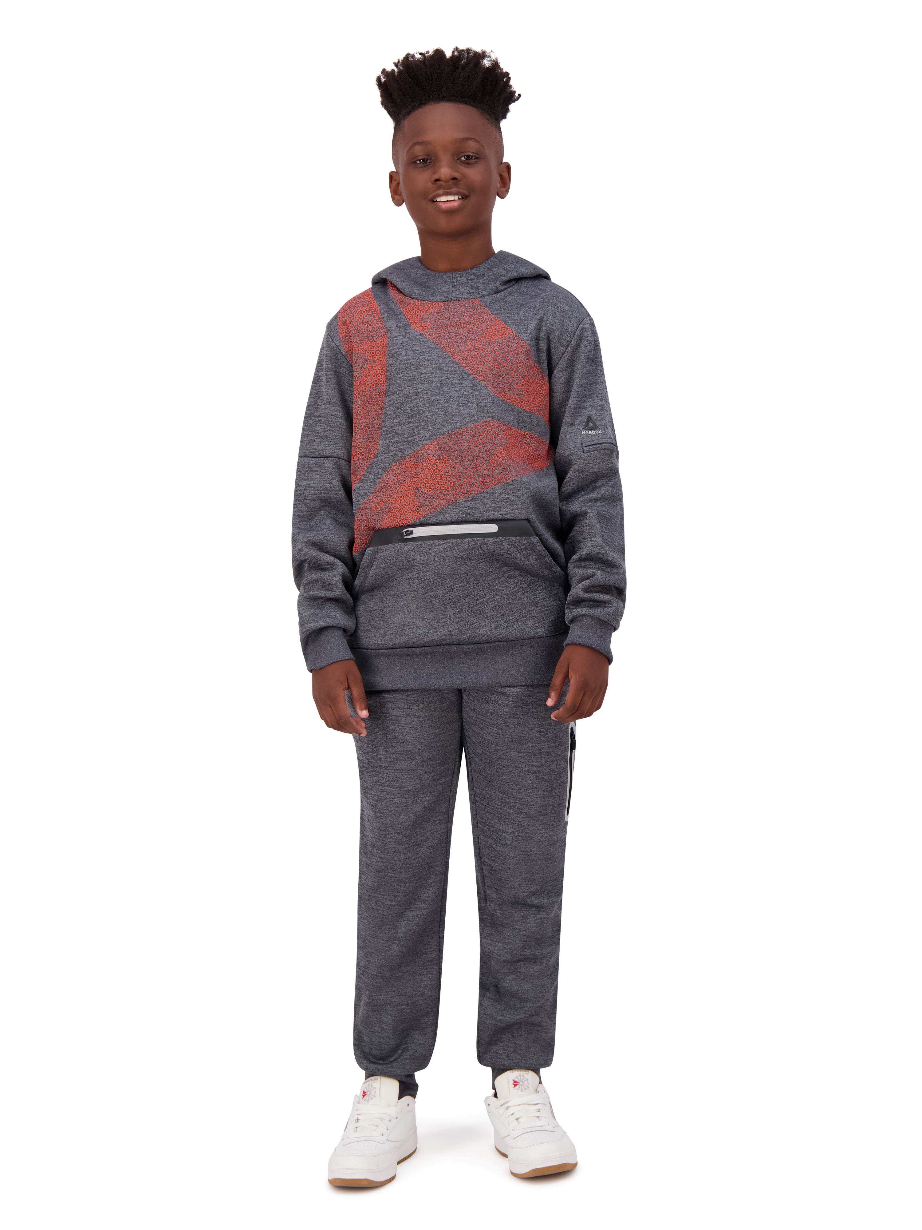 Reebok Boys Athletic Logo Pullover and Jogger Set, Sizes 4-18