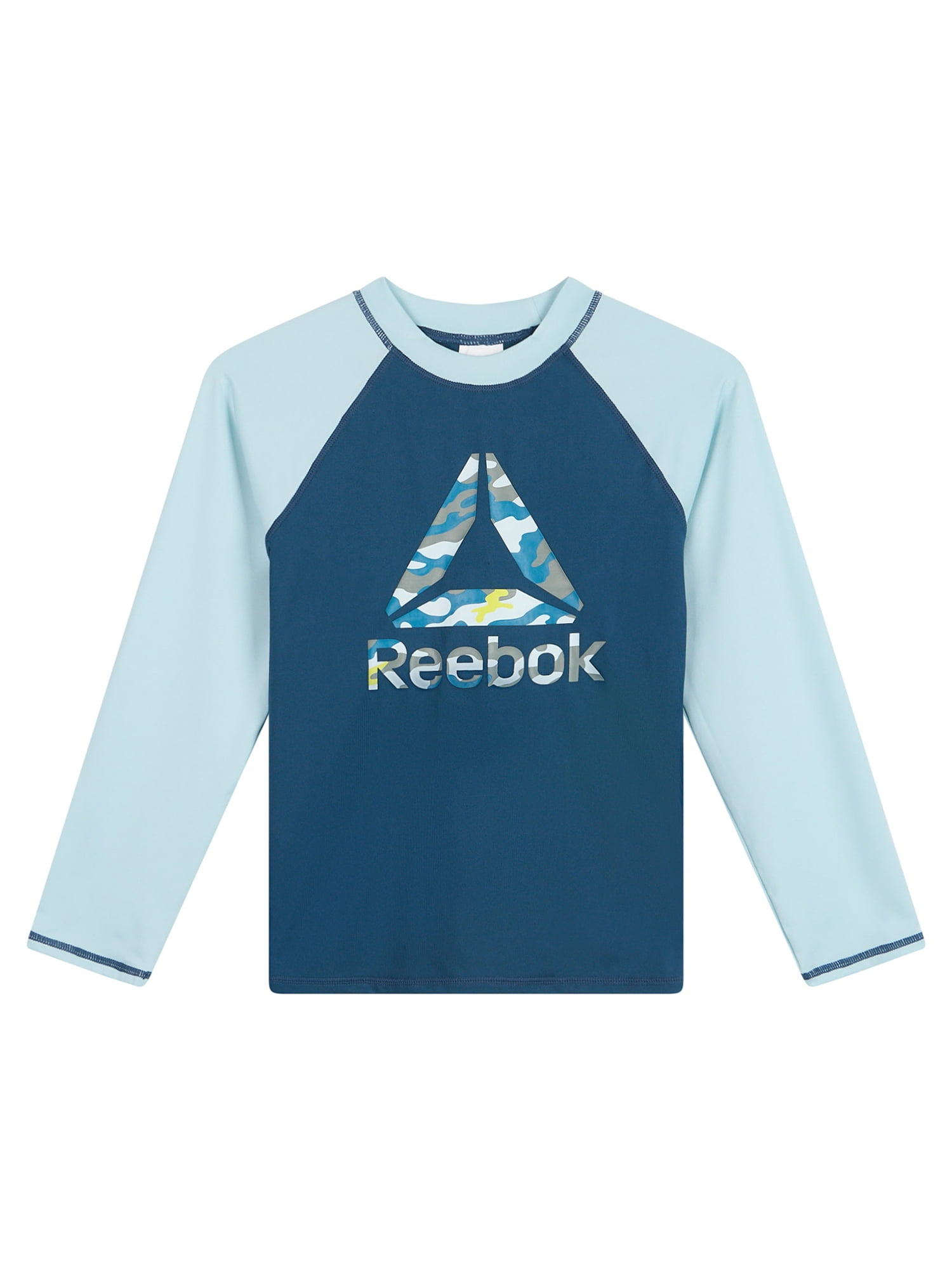 Reebok Boys Long Sleeve Rashguard with UPF 50+ Protection, Sizes 4-18