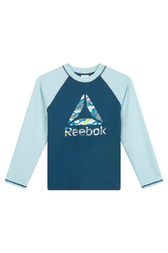 Boys Long Sleeve Rashguard with UPF 50+ Protection, Sizes 4-18