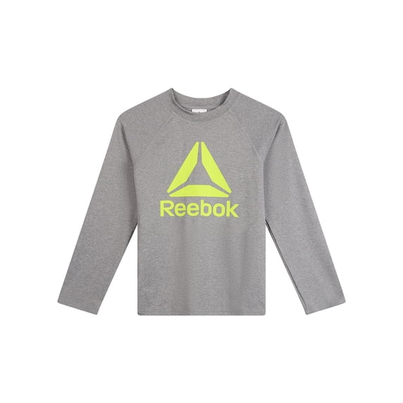 Reebok Boys Long Sleeve Rashguard with UPF 50+ Protection, Sizes 4-18