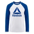 thumbnail image 1 of Reebok Boys Long Sleeve Rashguard with UPF 50+ Protection, Sizes 4-18, 1 of 4