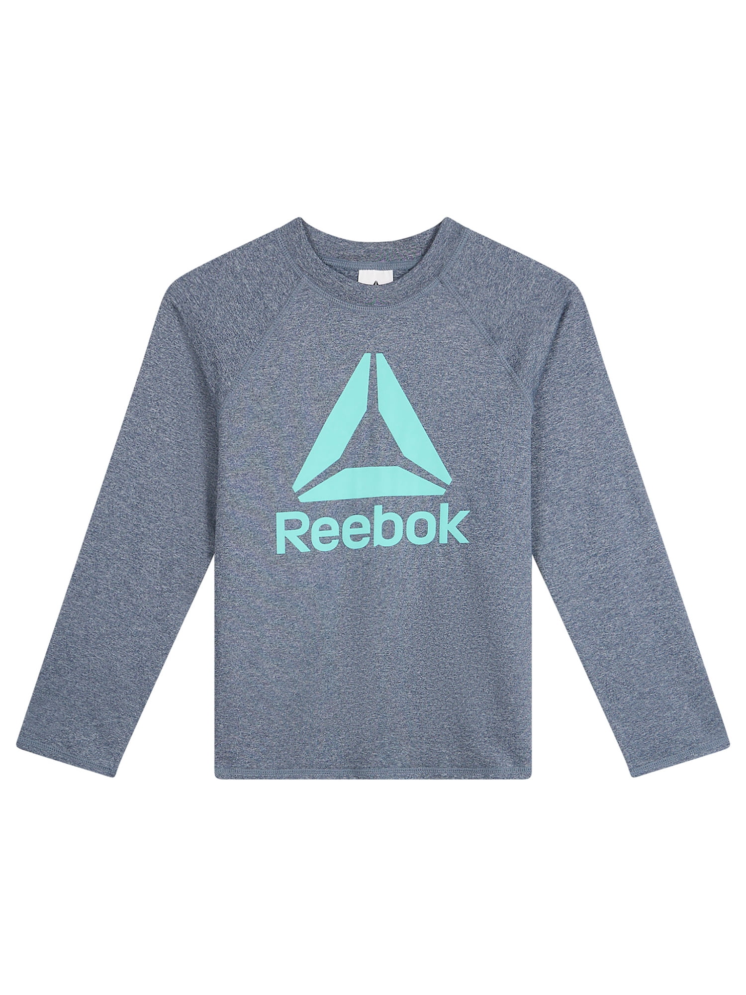 Reebok Boys Long Sleeve Rashguard with UPF 50+ Protection, Sizes 4-18
