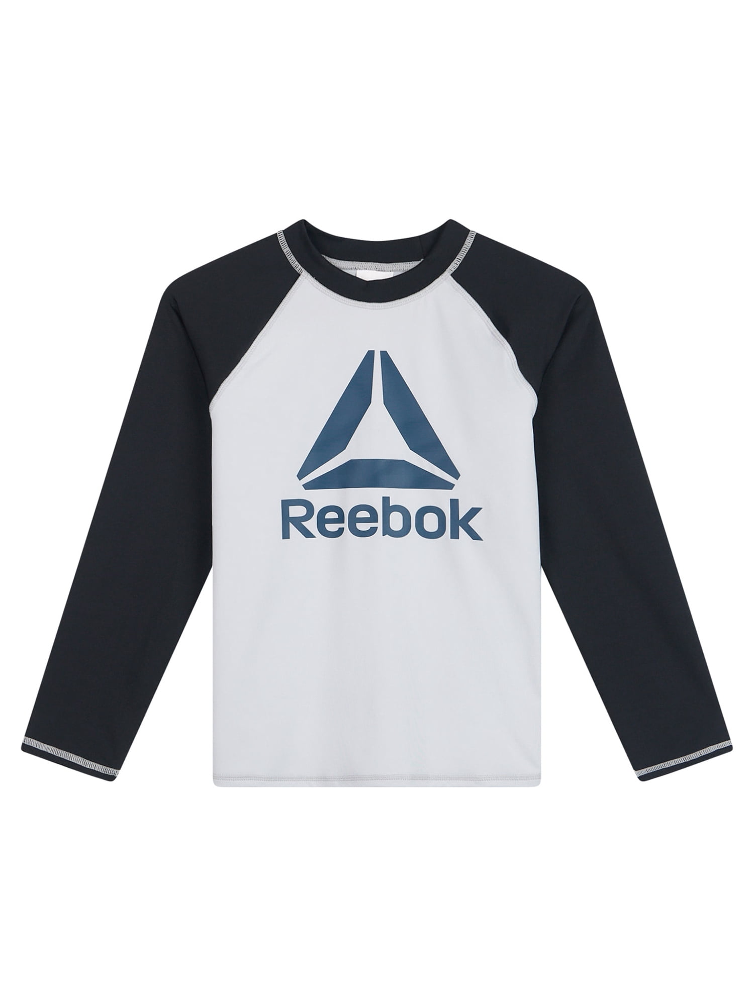 Reebok Boys Long Sleeve Rashguard with UPF 50+ Protection, Sizes 4-18