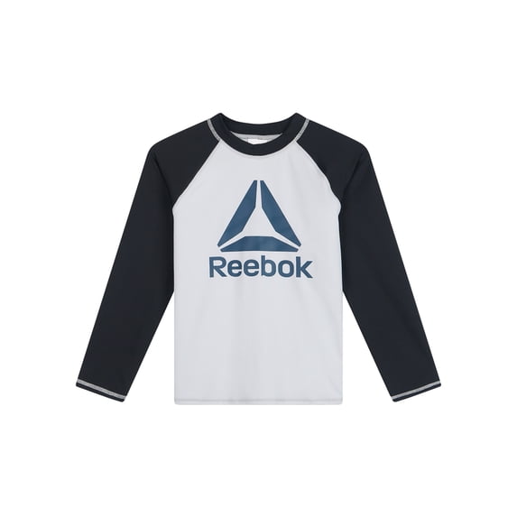 Reebok Boys Long Sleeve Rashguard with UPF 50+ Protection, Sizes 4-18