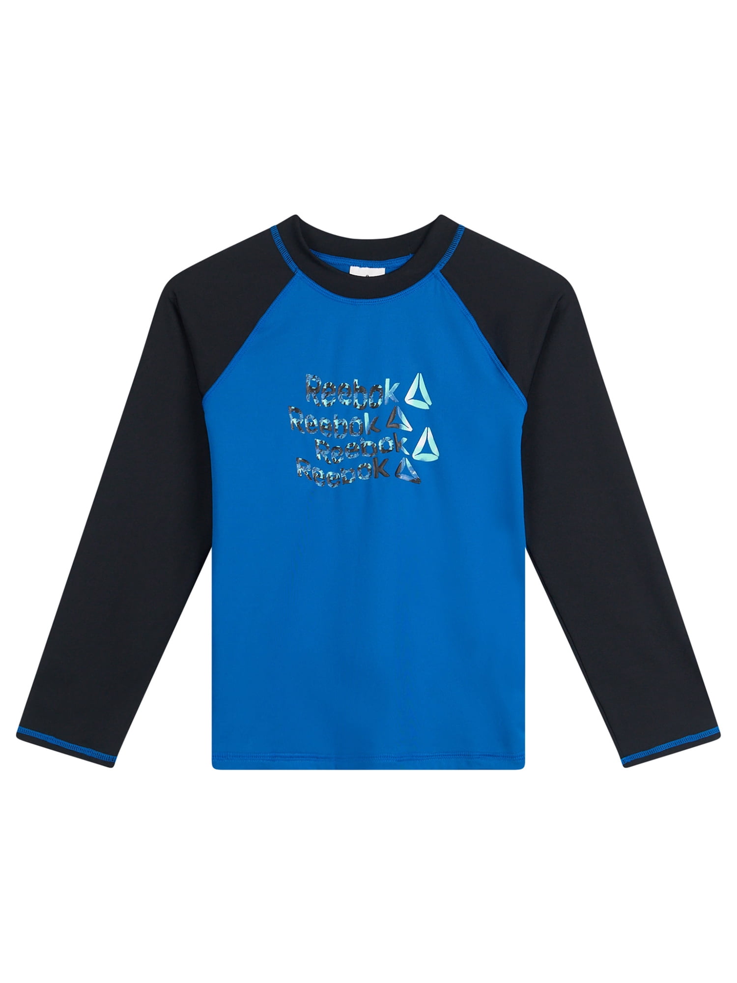 Reebok Boys Long Sleeve Rashguard with UPF 50+ Protection, Sizes 4-18