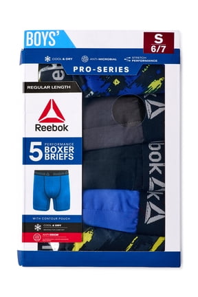 Boys Performance Boxer Brief Underwear, 5-Pack, Sizes S-XL