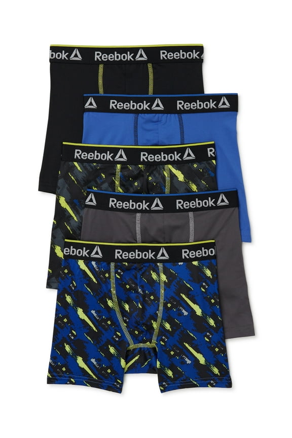 Boys Performance Boxer Brief Underwear, 5-Pack, Sizes S-XL