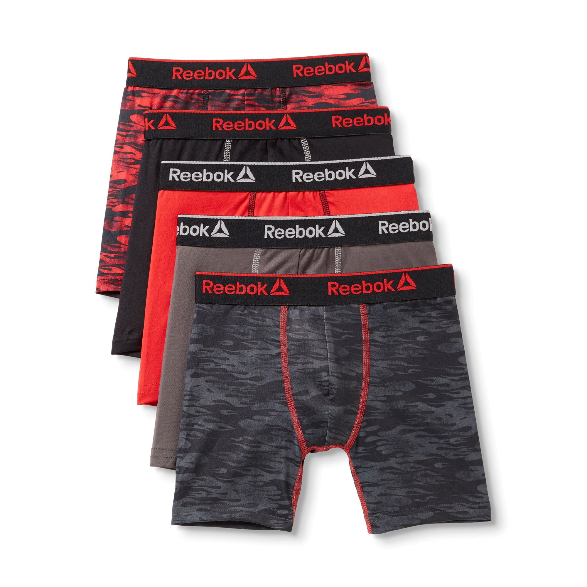 Reebok 4-Pack Performance Boxer Briefs - Black/Red/Black/Pearl | Reebok