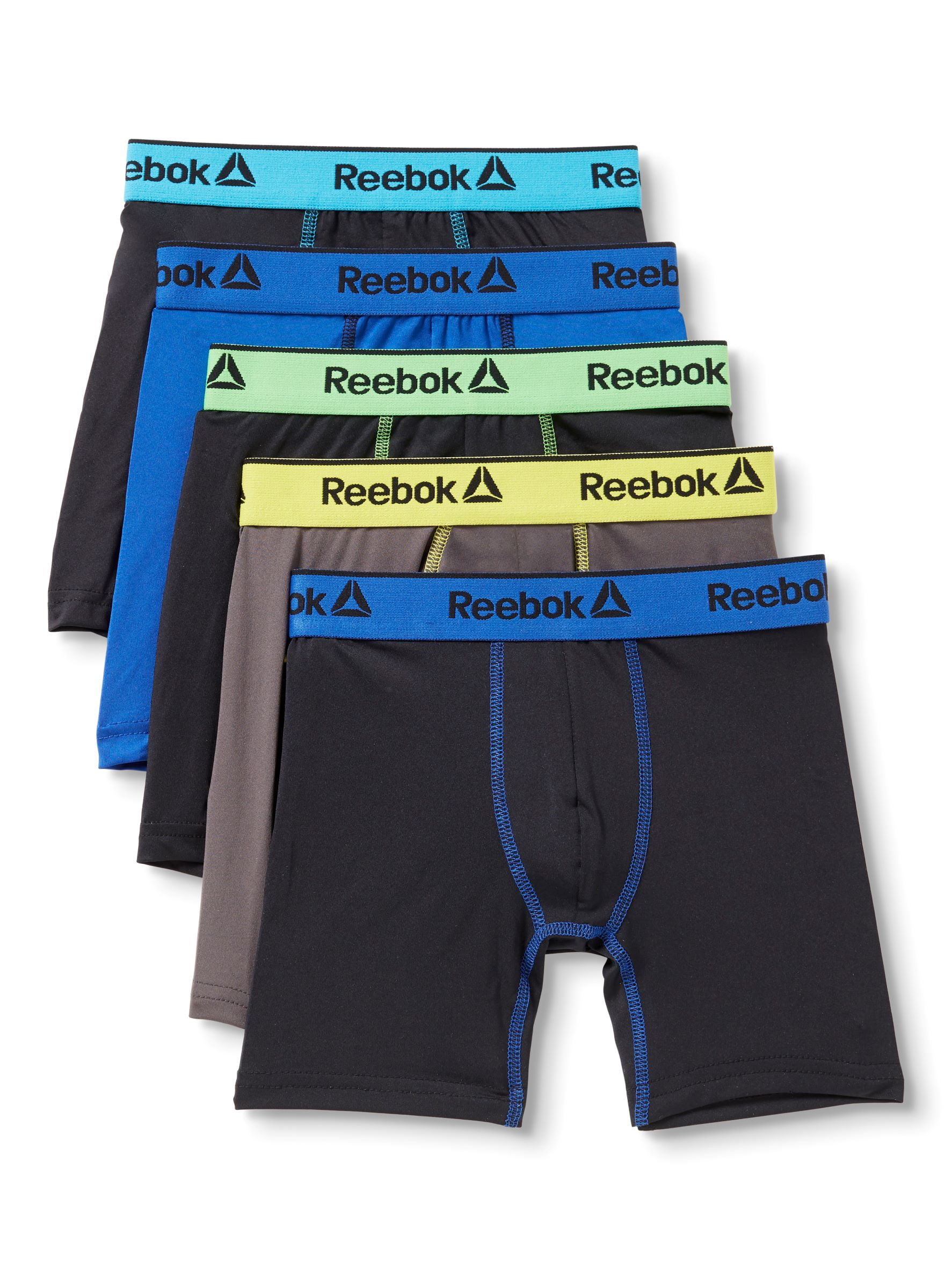 Reebok Boys' Performance Boxer Briefs, 5 Pack, Sizes SXL