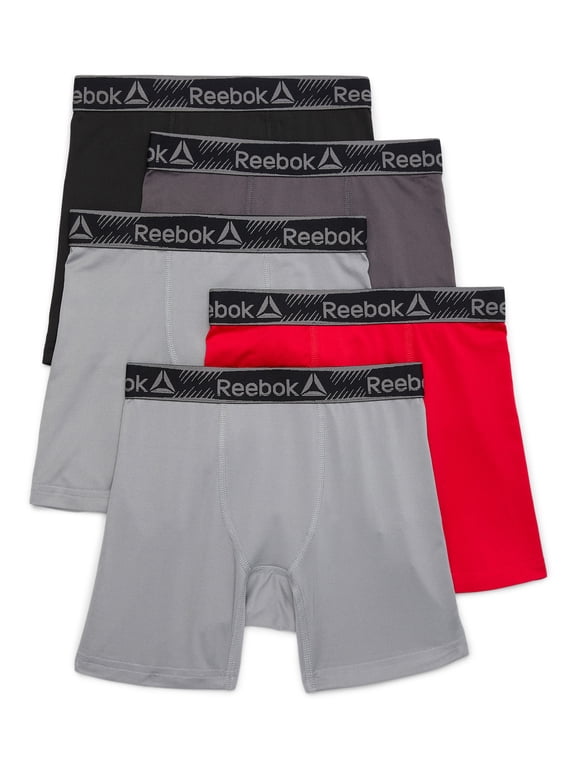 Boys Performance Featherweight Boxer Brief Underwear, 5-Pack, Sizes S-XL