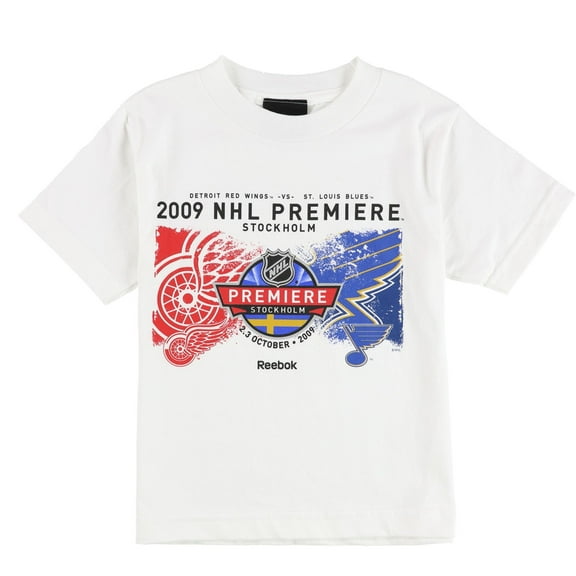 Reebok Boys Premiere 2009 Stockholm Graphic T-Shirt, White, Little Kids (4-7), M (5/6)