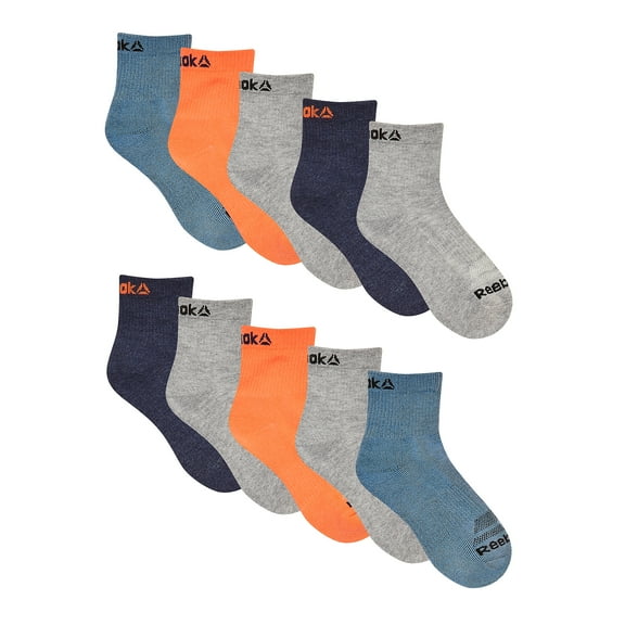 Reebok Boys Socks Pro-Series Ankle Kids Socks, 10-pack
