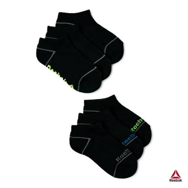 Reebok Boys Pro-Series Low Cut Socks, Large, 6-Pack