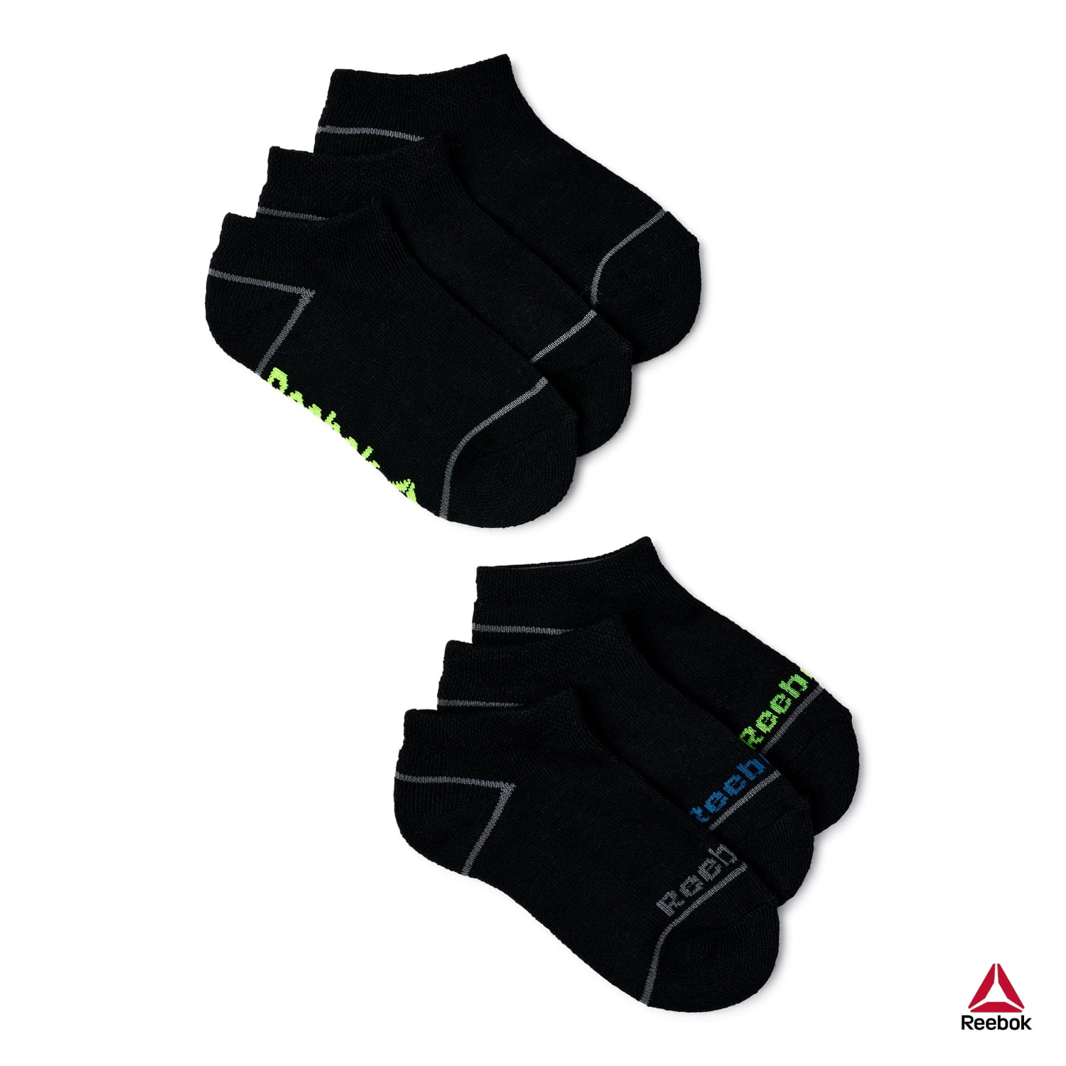 Reebok Boys Pro-Series Low Cut Socks, Medium, 6-Pack