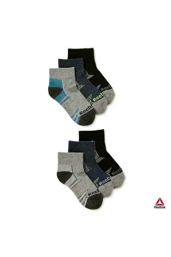 Boys Pros Series Quarter Socks, 6-Pack