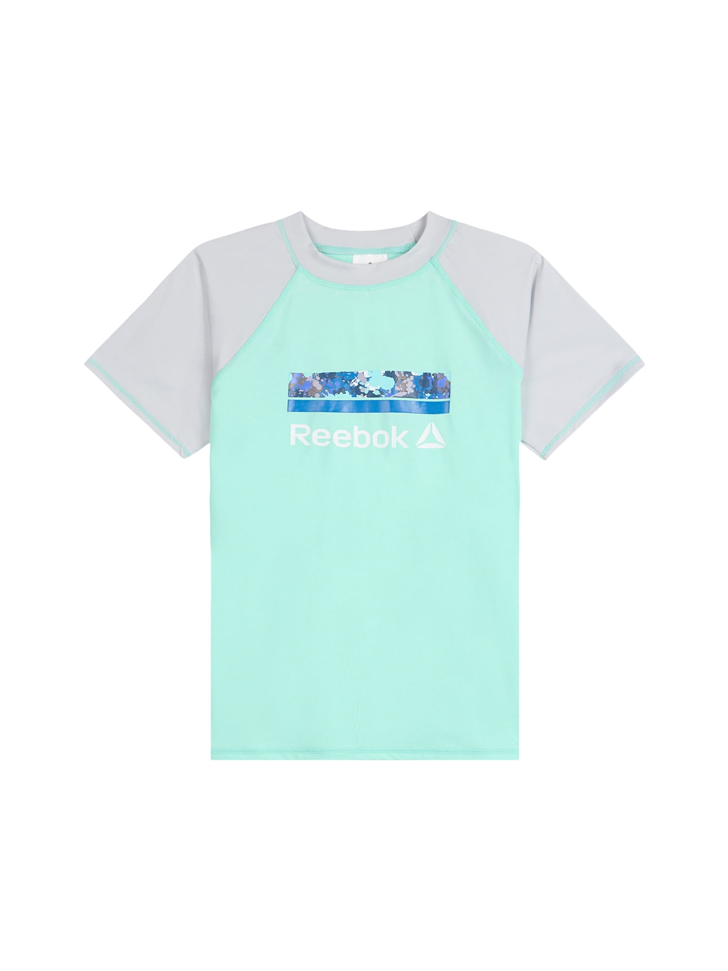 Reebok Boys Short Sleeve Rashguard with UPF 50+ Protection, Sizes 4-18