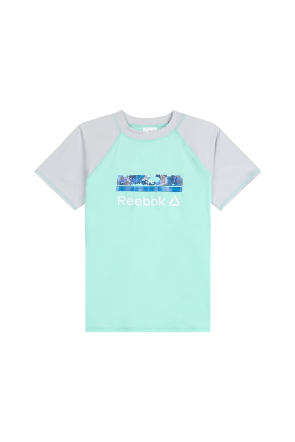 Boys Short Sleeve Rashguard with UPF 50+ Protection, Sizes 4-18