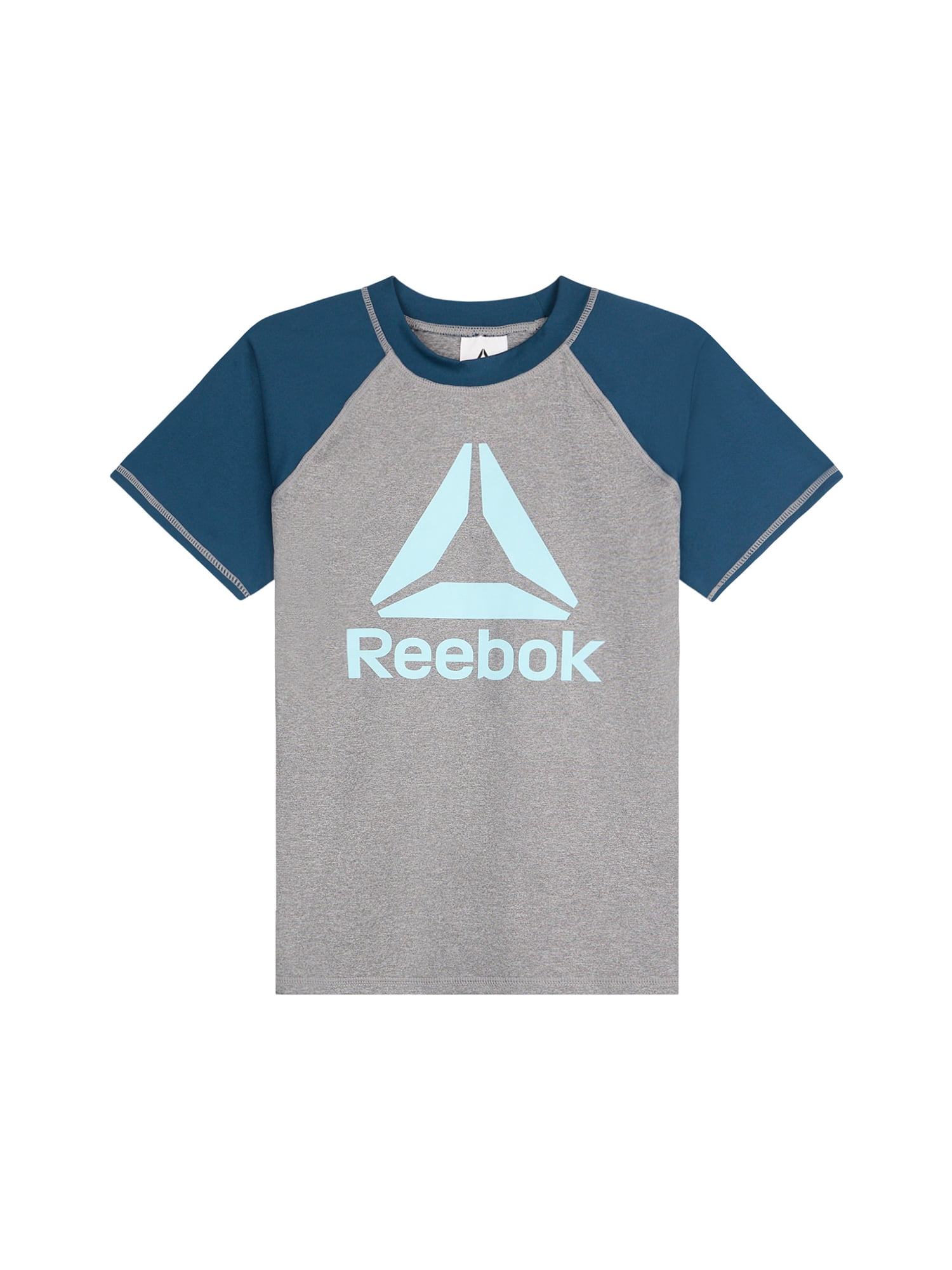 Reebok Boys Short Sleeve Rashguard with UPF 50+ Protection, Sizes 4-18