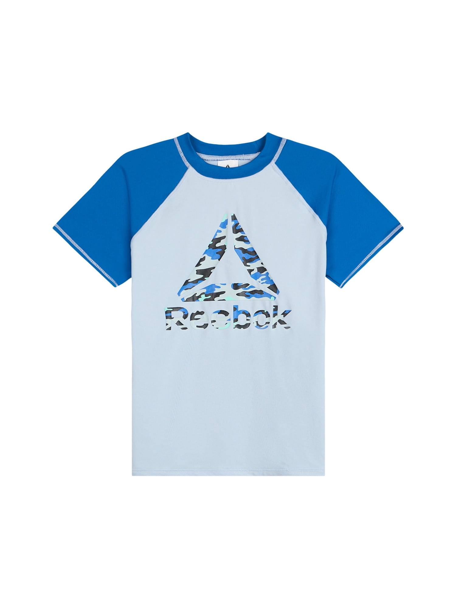 Reebok Boys Short Sleeve Rashguard with UPF 50+ Protection, Sizes 4-18