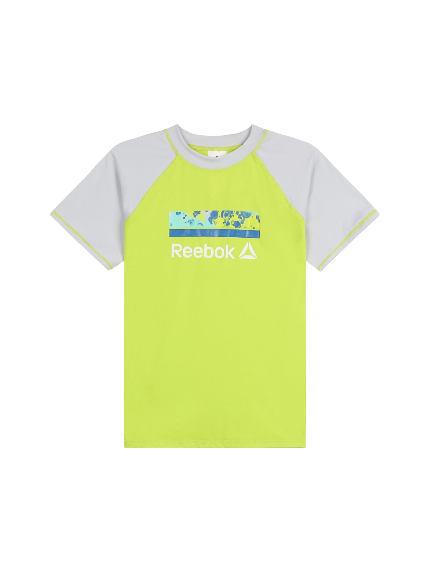 Reebok Boys Short Sleeve Rashguard with UPF 50+ Protection, Sizes 4-18