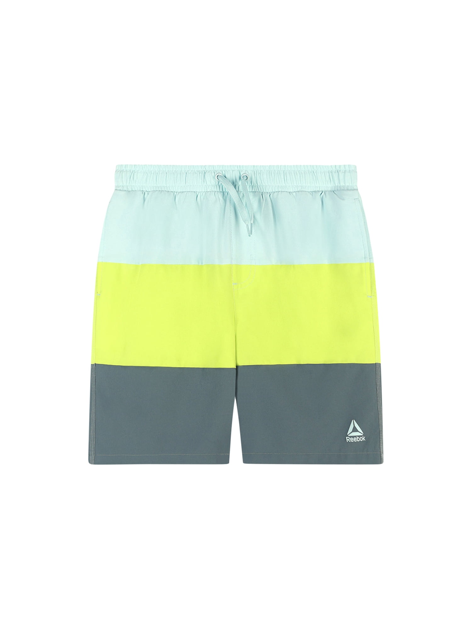 Reebok Boys Swim Trunks with Elastic Drawstring Waistband and UPF 50+ Protection, Sizes 4-18