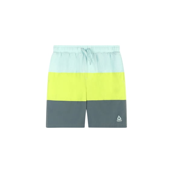 Reebok Boys Swim Trunks with Elastic Drawstring Waistband and UPF 50+ Protection, Sizes 4-18