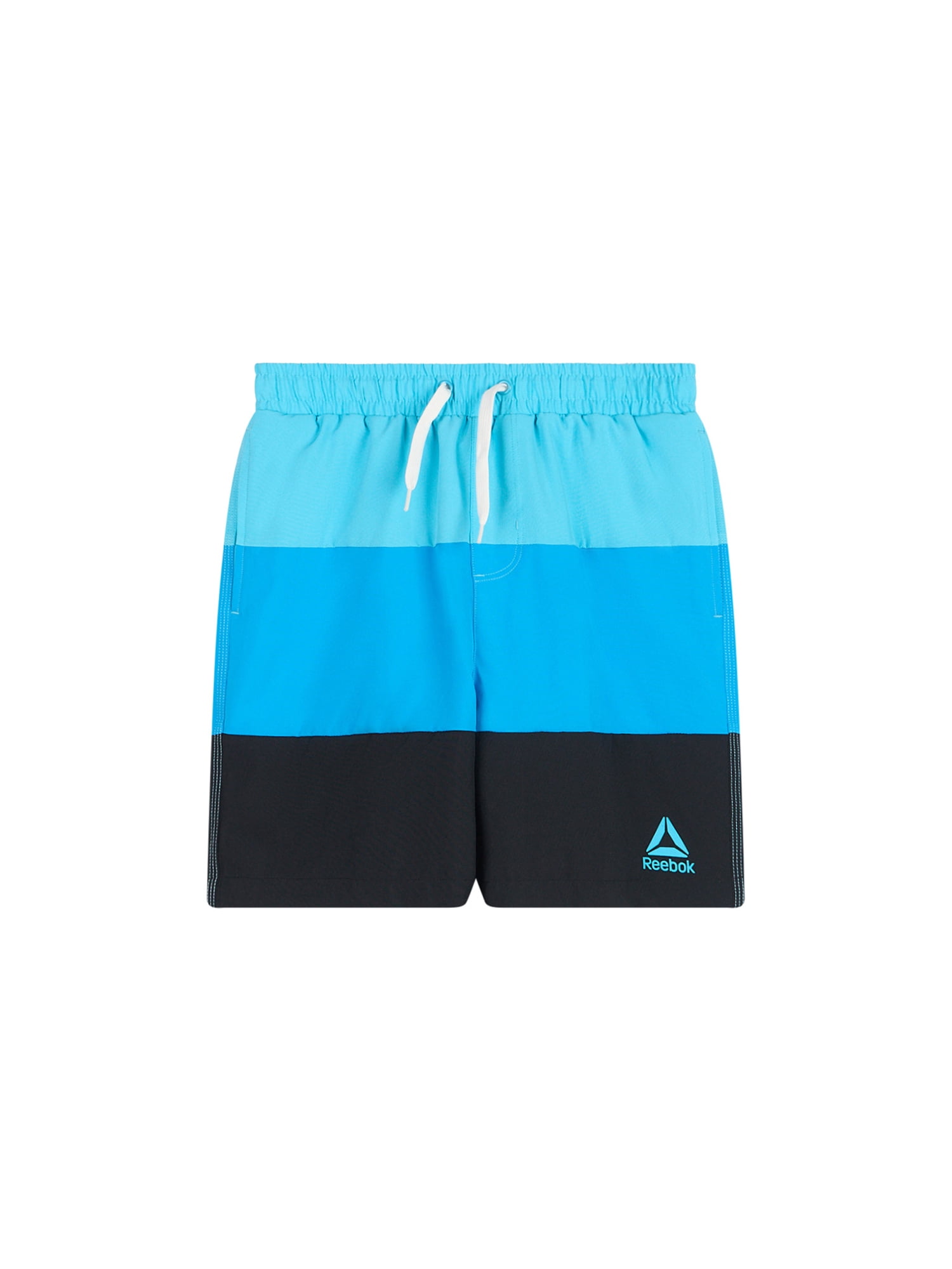 Reebok Boys Swim Trunks with Elastic Drawstring Waistband and UPF 50+ Protection, Sizes 4-18