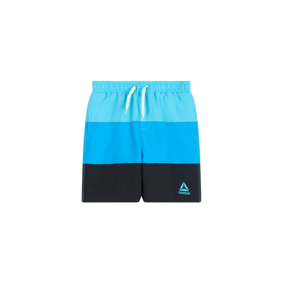 Reebok Boys Swim Trunks with Elastic Drawstring Waistband and UPF 50+ Protection, Sizes 4-18