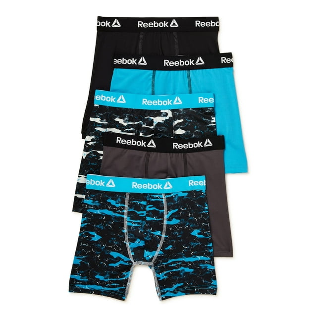 Reebok Boys Underwear, Performance Boxer Briefs, 5-Pack