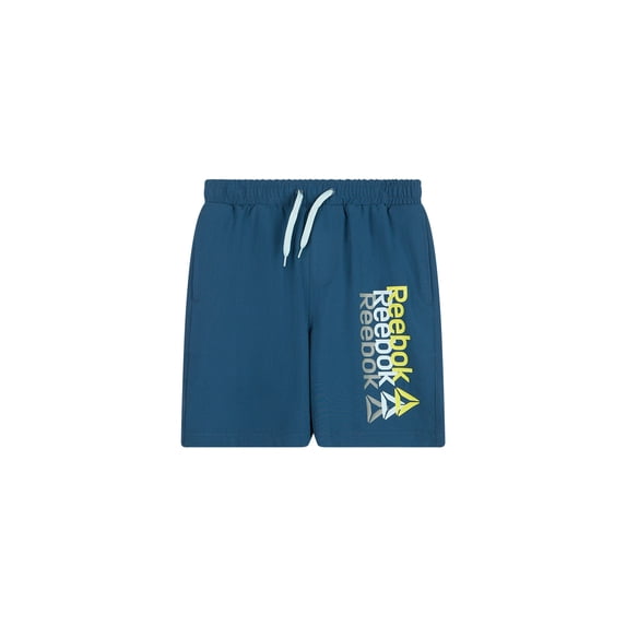 Reebok Boys Volley Swim Trunks with Elastic Drawstring Waistband and UPF 50+ Protection, Sizes 4-18