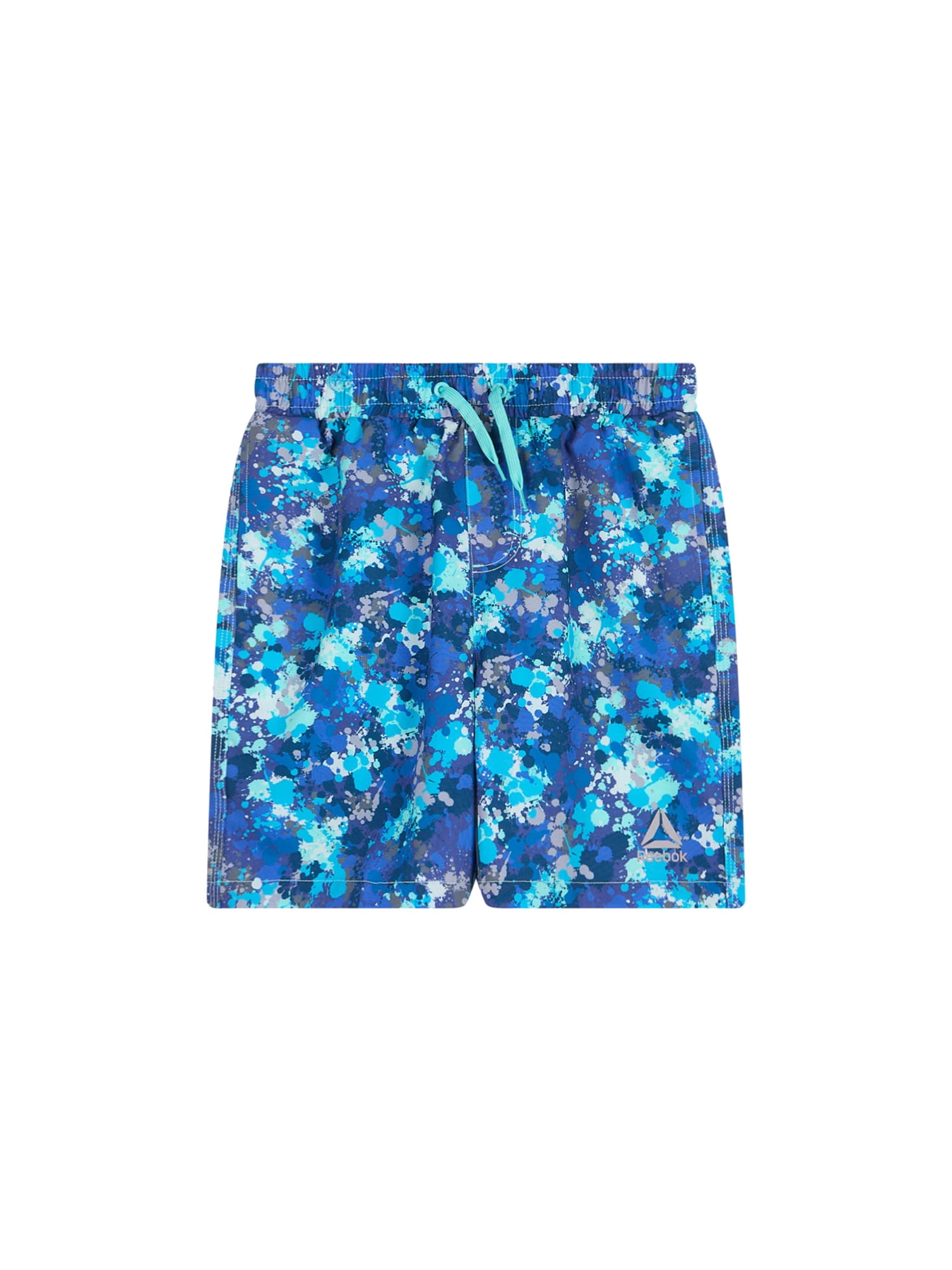 Reebok Boys Volley Swim Trunks with Elastic Drawstring Waistband and UPF 50+ Protection, Sizes 4-18