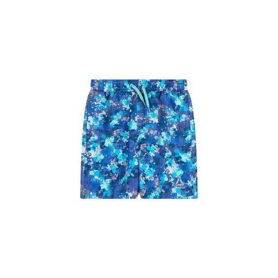 Reebok Boys Volley Swim Trunks with Elastic Drawstring Waistband and UPF 50+ Protection, Sizes 4-18