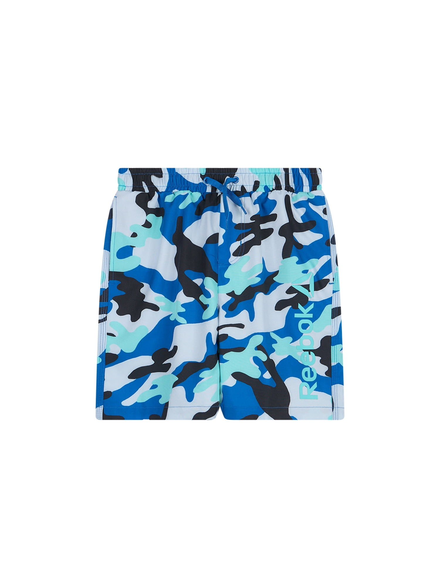 Reebok Boys Volley Swim Trunks with Elastic Drawstring Waistband and UPF 50+ Protection, Sizes 4-18