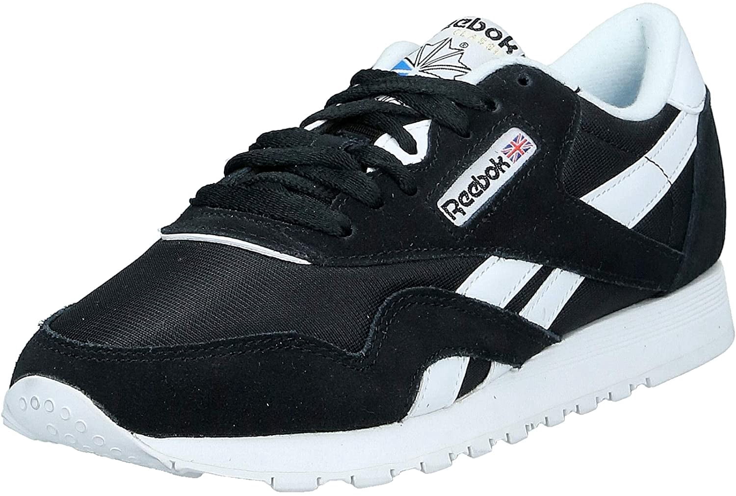 Reebok CL Nylon Women Round Toe Suede Black Sneakers - Walmart.com