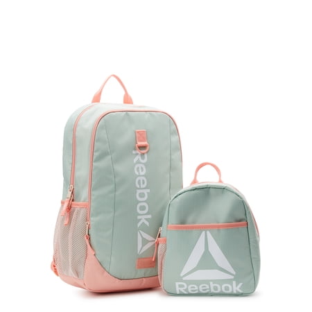 Reebok Childrens Arden Unisex Laptop Backpack, 2-Piece Lunch Set, Green