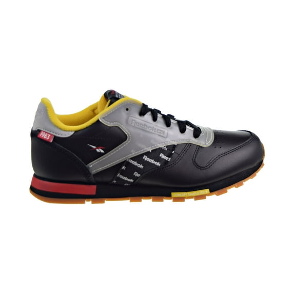 Reebok Classic Leather Altered Big Kids' Shoes Black/Red/Yellow/Grey dv5251