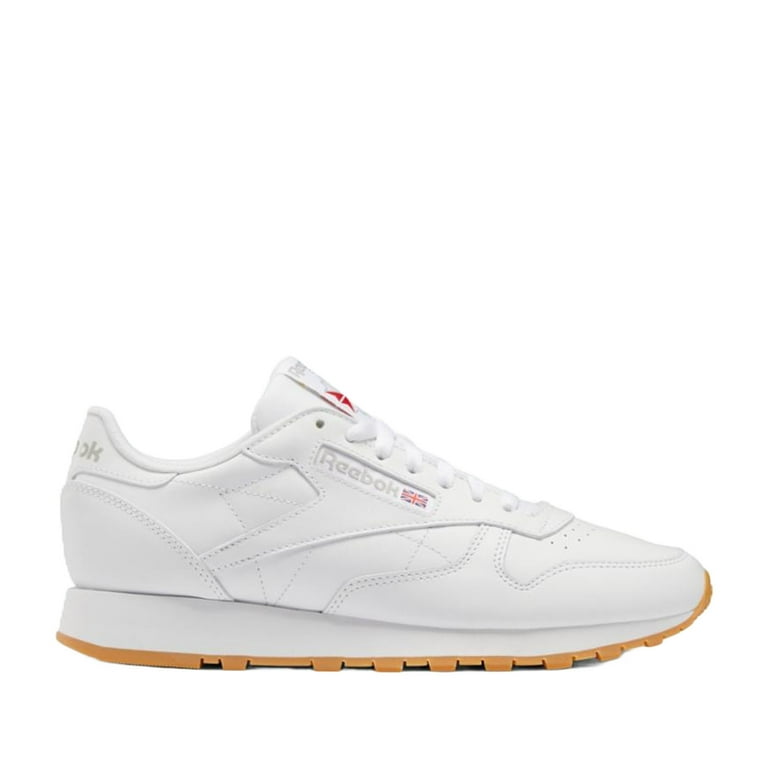 Reebok Classic Leather Unisex Shoes Size 8.5 Color White Pure Grey Rubber Gum