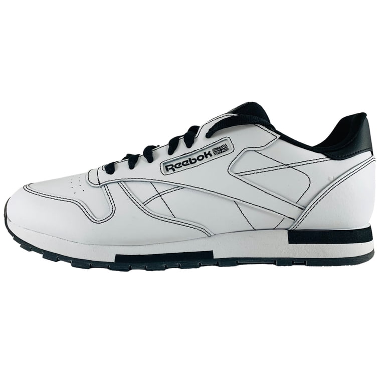 Reebok Classic Leather White Black Sneakers, New Men display picture 1
