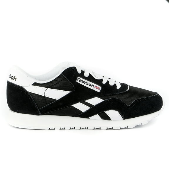 Reebok Classic Nylon Running Shoe - Black/White - Womens