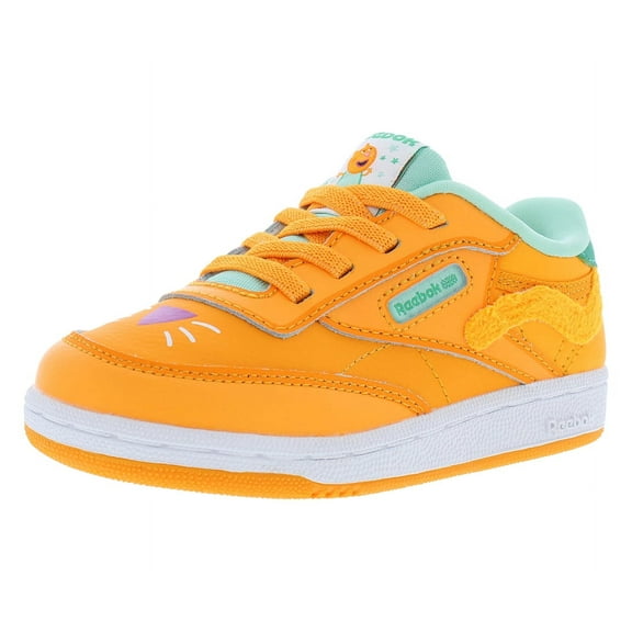 Reebok Club C Infant/Toddler Shoes Size 5, Color: Maximum Orange/Hazard Orange/Semi-Future Teal