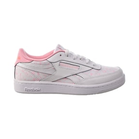 Reebok Club C Revenge Big Kids' Shoes White-Pink Glow-Twisted Coral fy0844