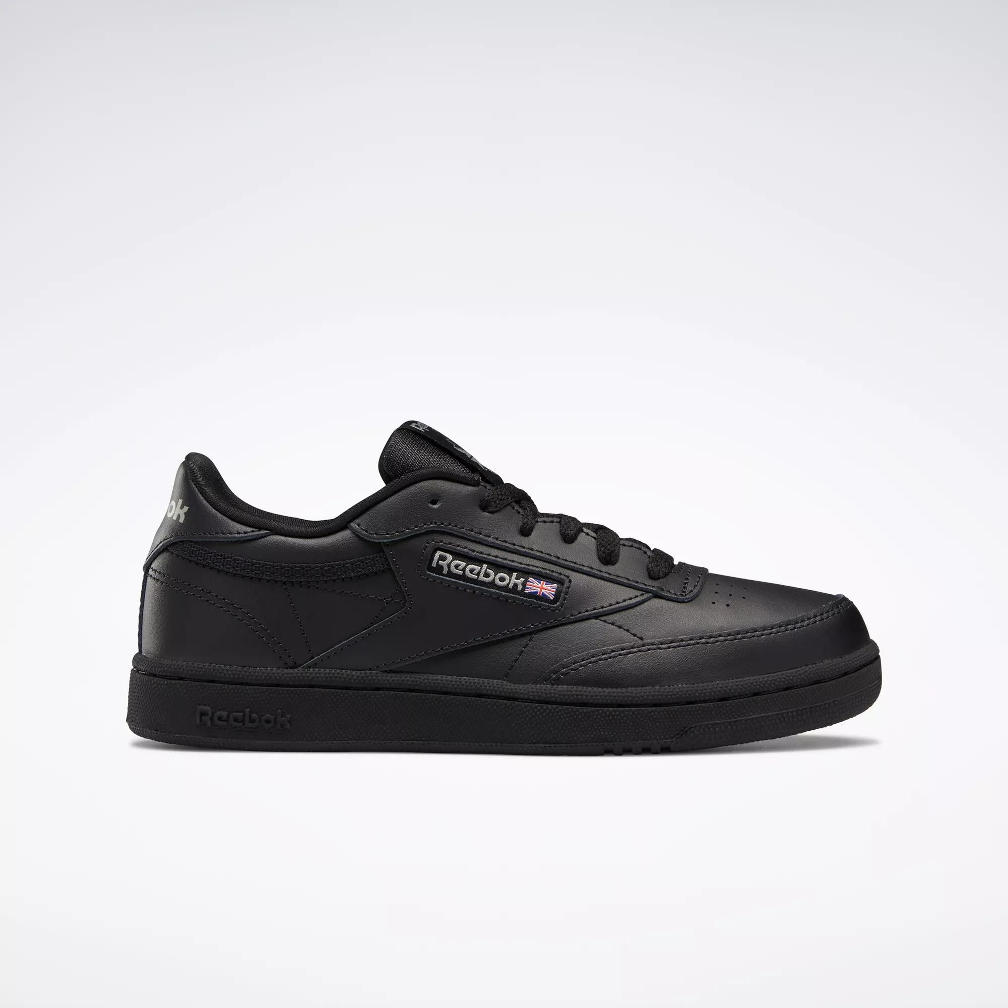 reebok club c black leather